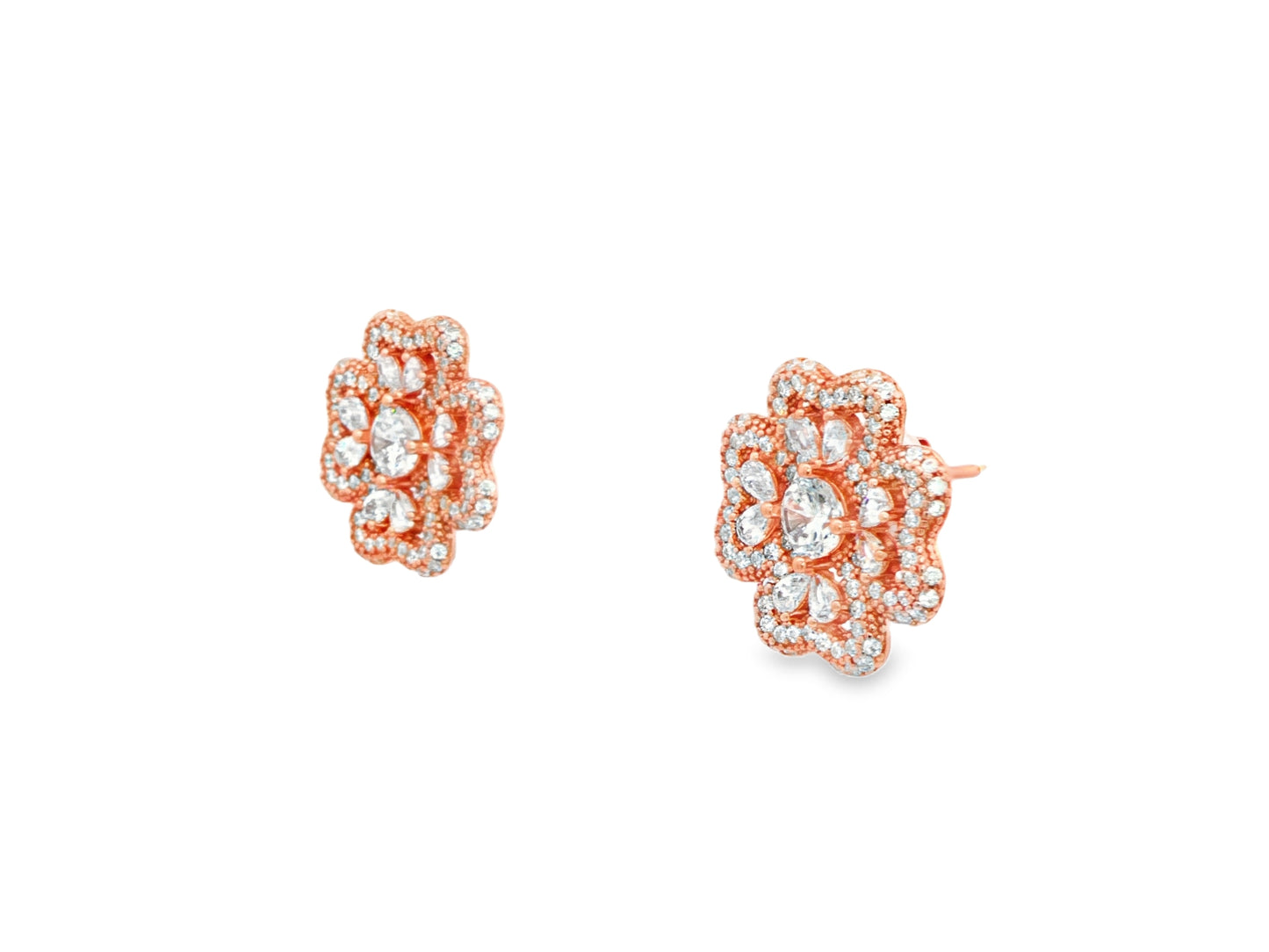 Rose Radiance Floral Studs