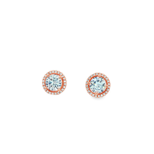 Halo Radiance Diamond Studs