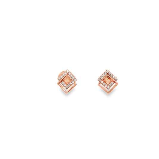 Rosé Geometric Glow Studs