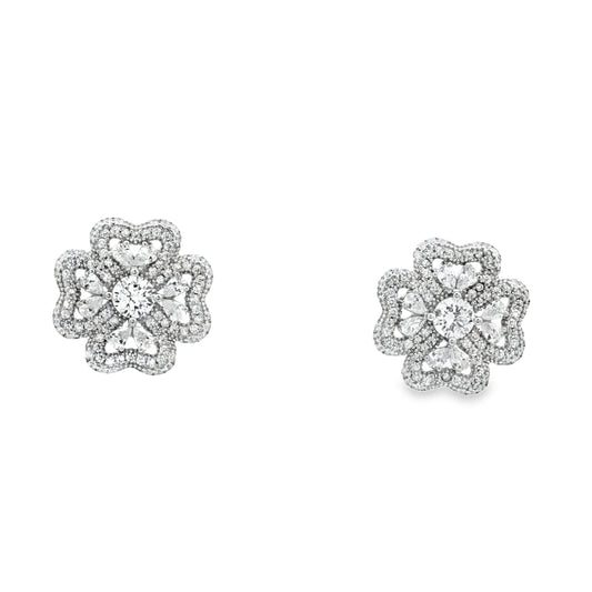 Snow Blossom Diamond Studs