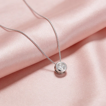 Celeste Solitaire Whisper Necklace