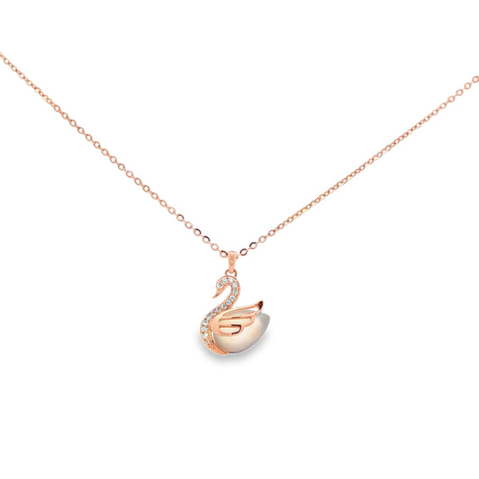 Graceful Swan Pearl Pendant