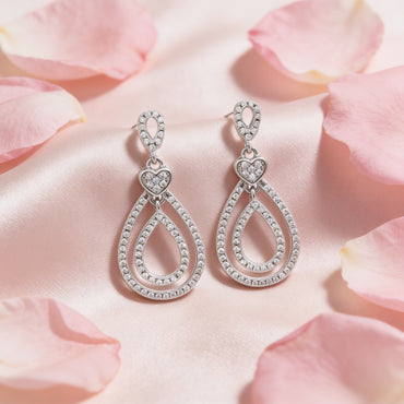 Heartdrop Elegance Diamond Earrings
