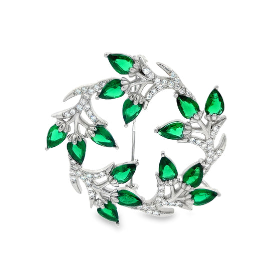 Emerald Vine Bloom Brooch