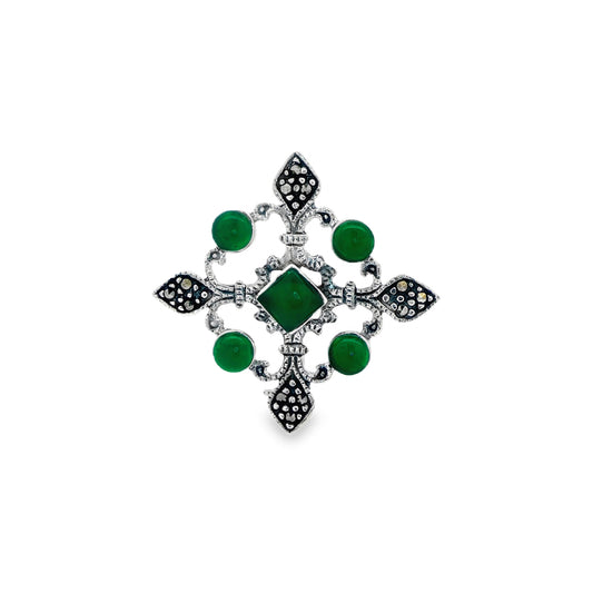 Emerald Noir Heritage Brooch