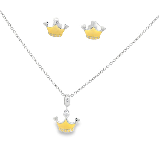 Little Royal Crown Pendant Set