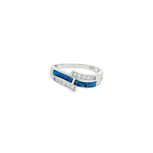 Ocean Spark Diamond Opal Ring