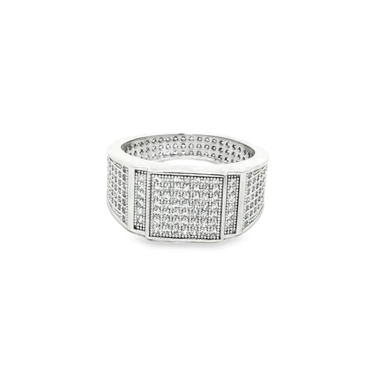 Majestic Grid Diamond Band Ring