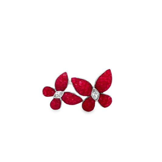 Ruby Bloom Duo Ring