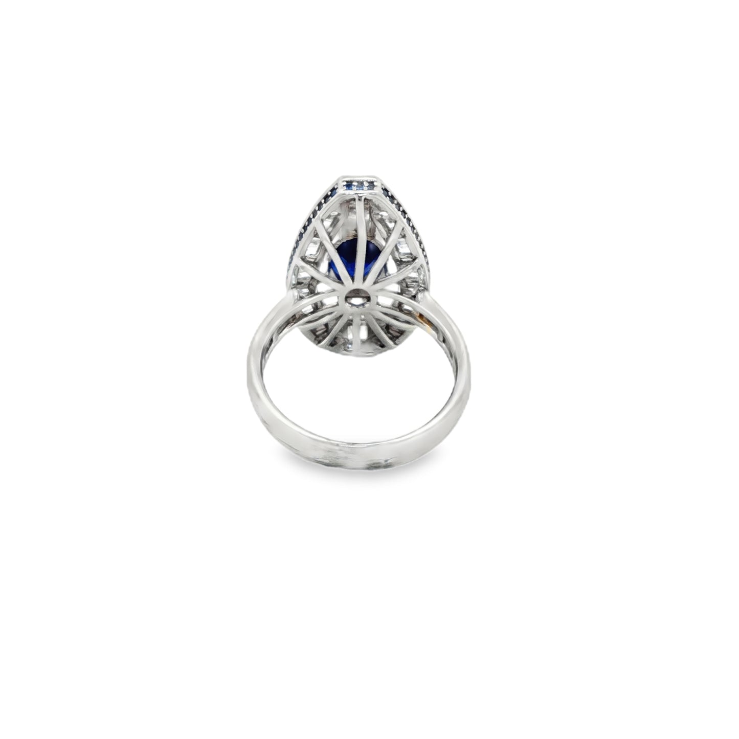 Royal Sapphire Marquise Halo Ring