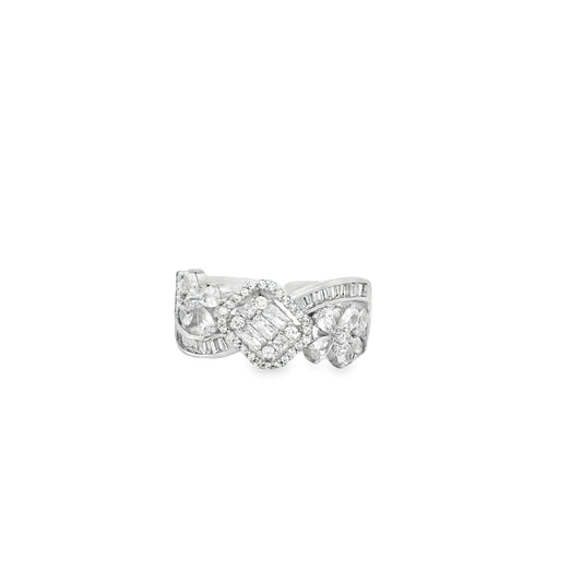 Trinity Bloom Diamond Ring