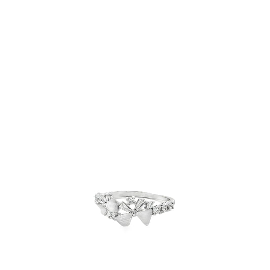 Frosted Petal Spark Ring