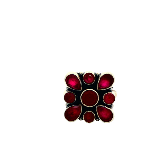 Royal Ruby Bloom Ring