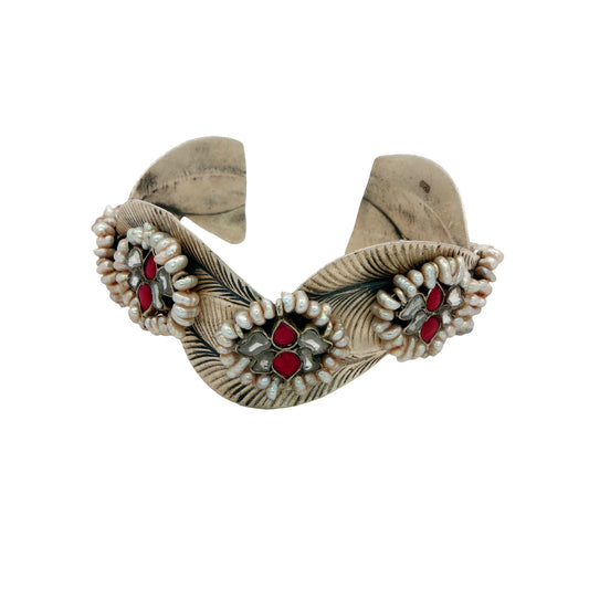 oxidised silver statement cuff