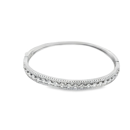 925 silver diamond bangle