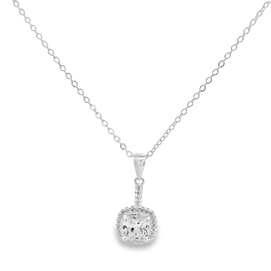 Celeste Cushion Halo Pendant