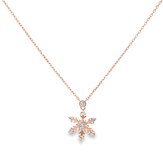 Snowflake Sparkle Drop Pendant