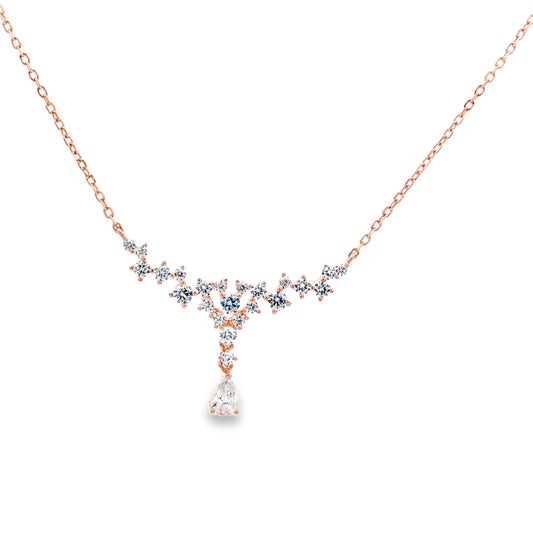 Rosé Cascade Diamond Necklace