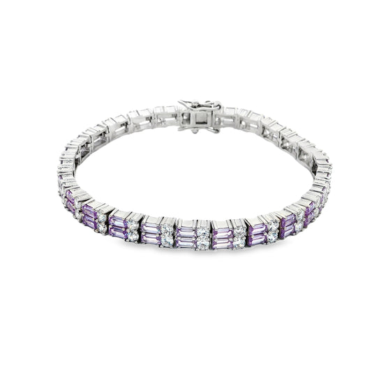 Lavender Crystal Tennis Bracelet