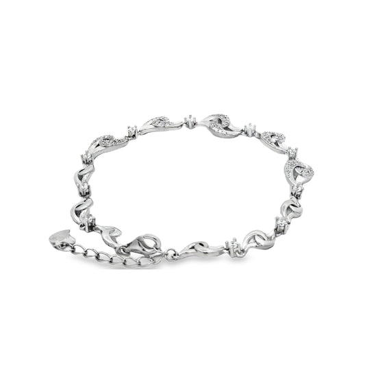 Silver Infinity Sparkle Bracelet