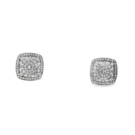 Vintage Bloom Diamond Studs