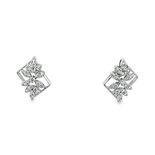 Floral Radiance Frame Earrings