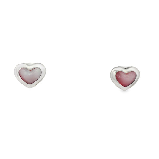 Blush Heart Glow Stud Earrings