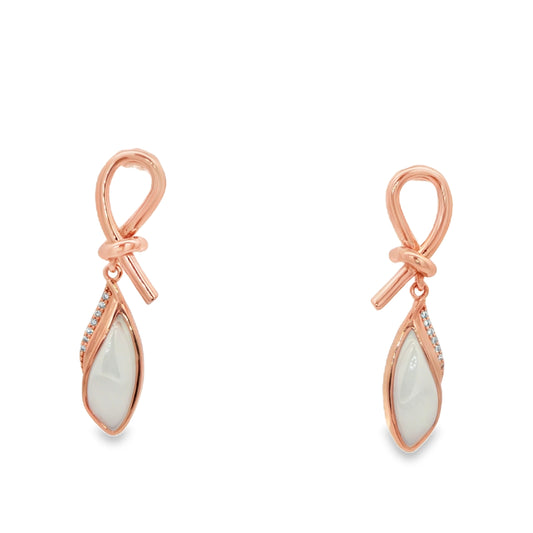 Rose Knot Elegance Drop Earrings