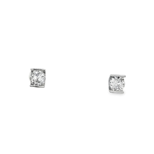Classic Solitaire Stud Earrings