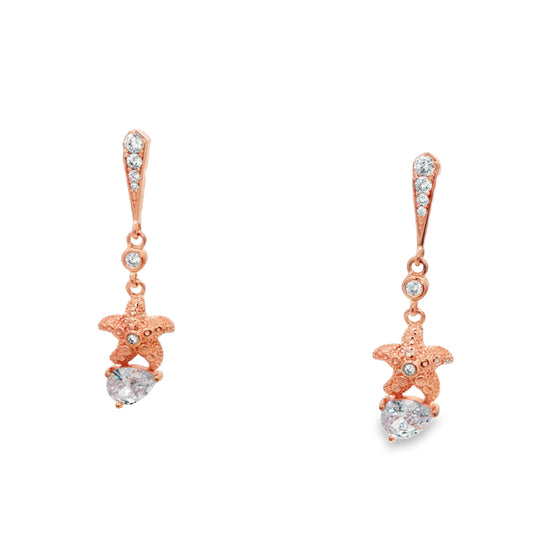 Ocean Star Drop Diamond Earrings