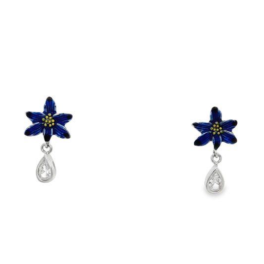 Midnight Bloom Drop Earrings