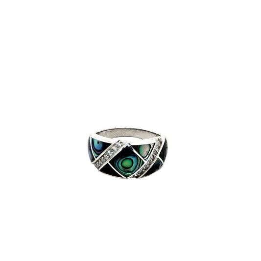 Peacock Aura Band Ring