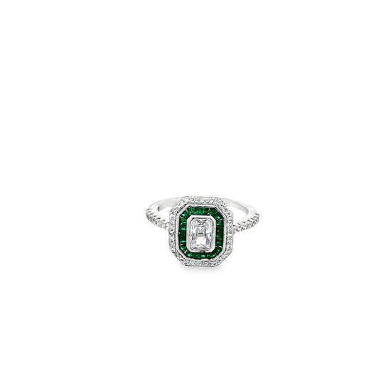 Emerald Halo Royale Ring