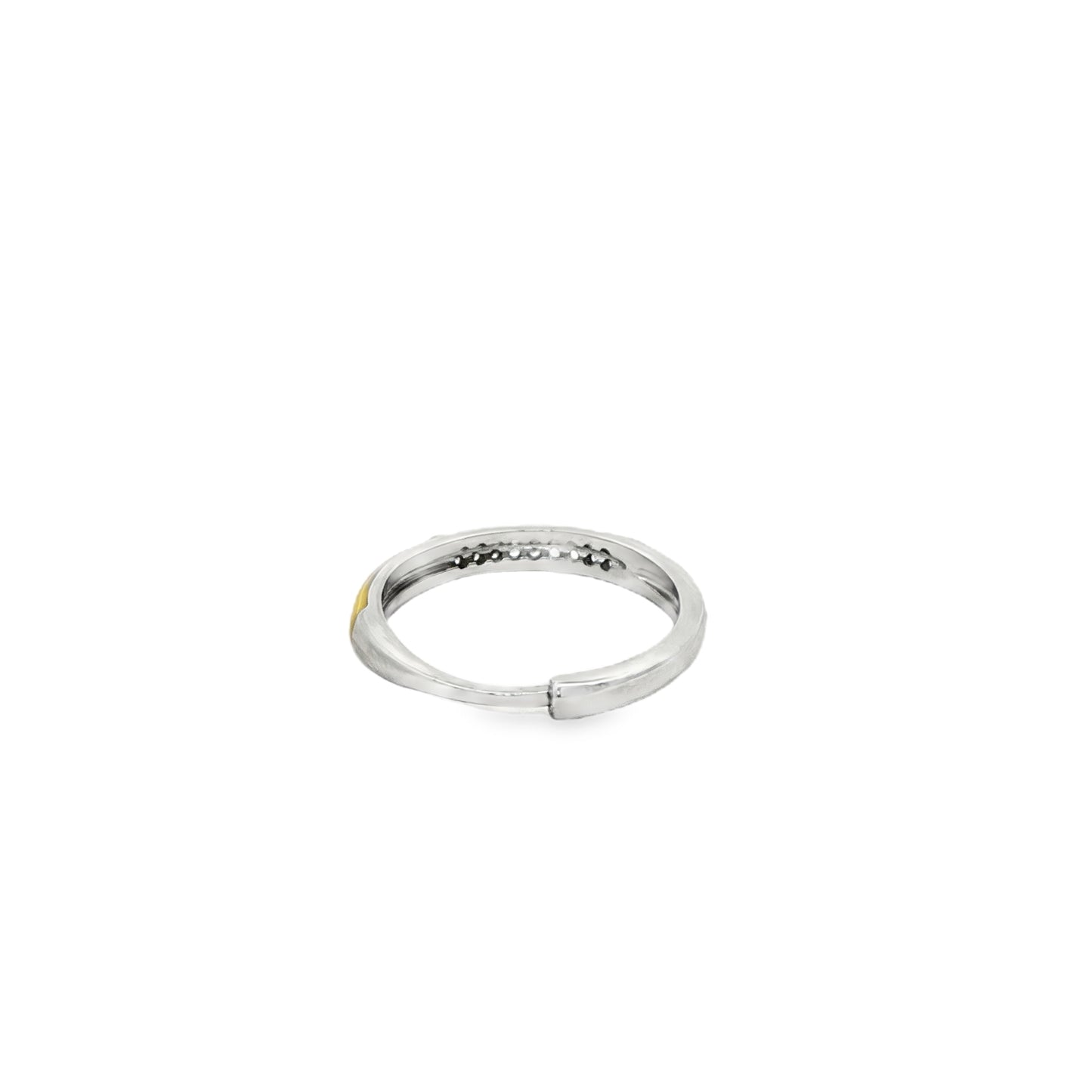 Golden Arc Diamond Ring
