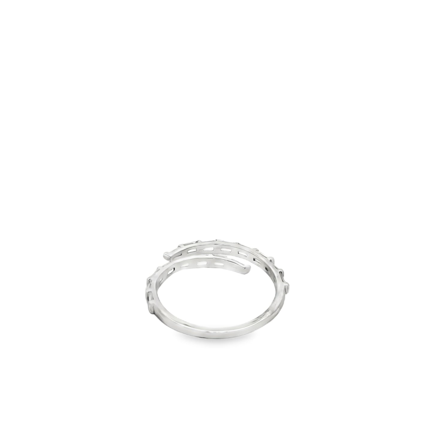 Dual Line Baguette Wrap Ring