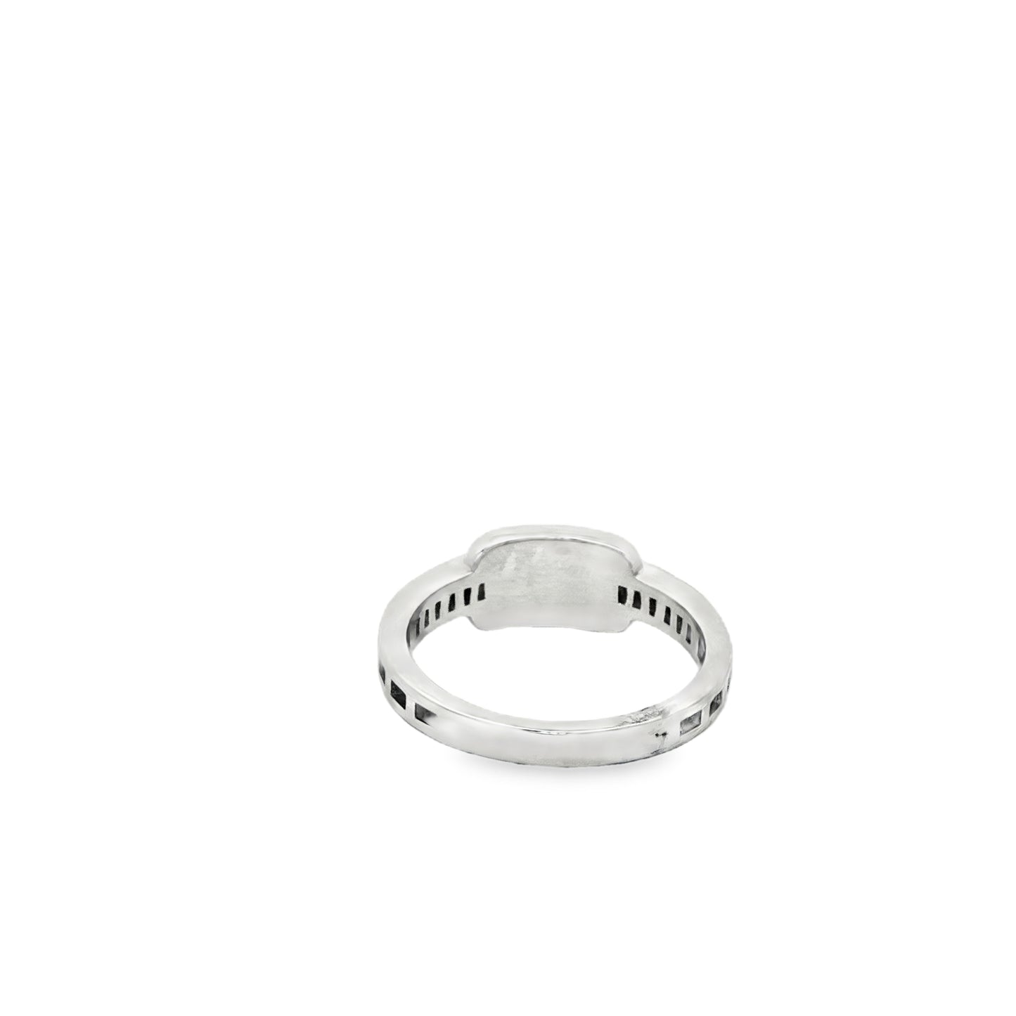Mother of Pearl Baguette Halo Ring