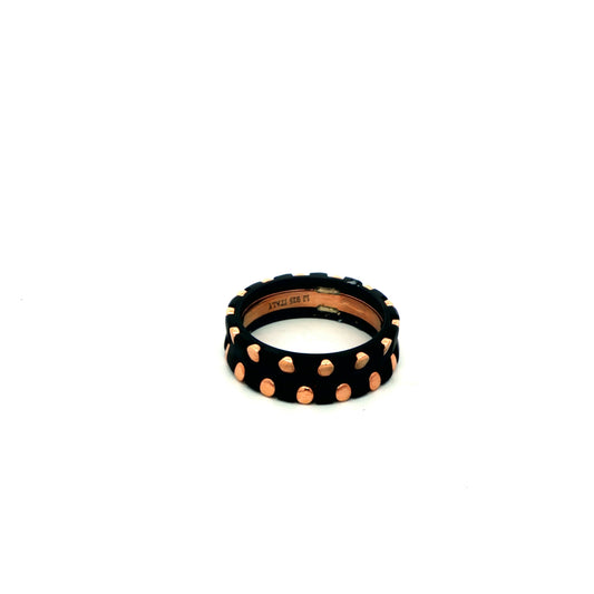 Midnight Stud Gold Dot Ring