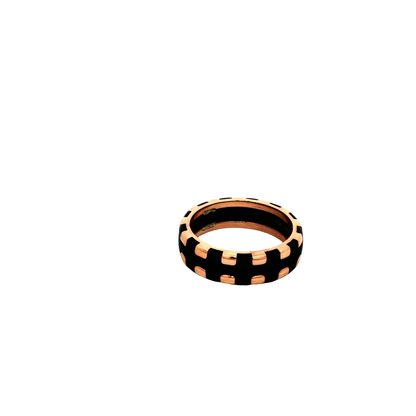 Midnight Grid Gold Fusion Ring