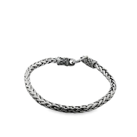 Classic Braided Silver Men’s Bracelet