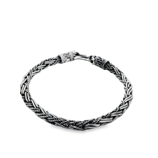 Royal Weave Oxidized Bracelet