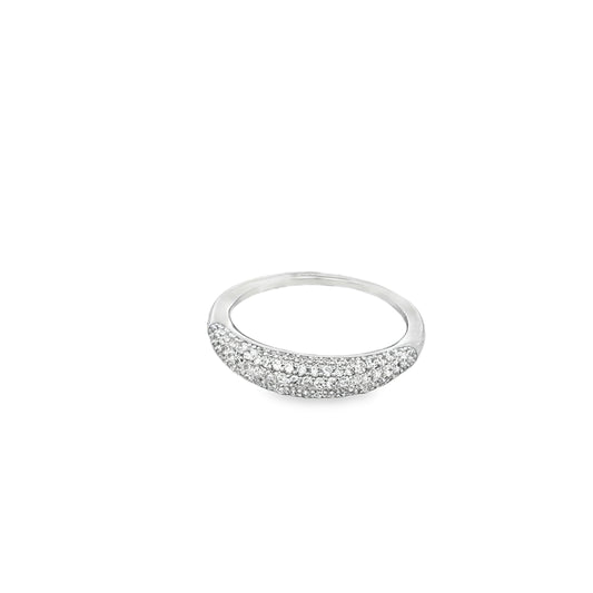 Luminous Pavé Curve Ring