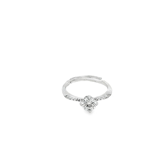 Classic Solitaire Spark Ring