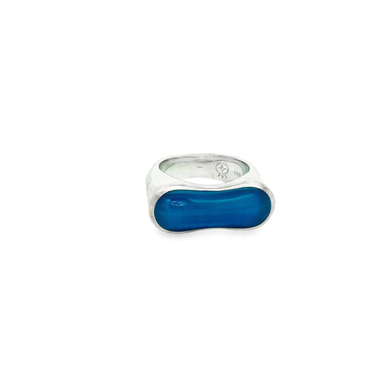 Azure Wave Statement Ring