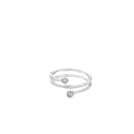 Minimalist Double Wrap Diamond Ring