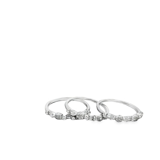 Elegant Triple Stack Ring Set