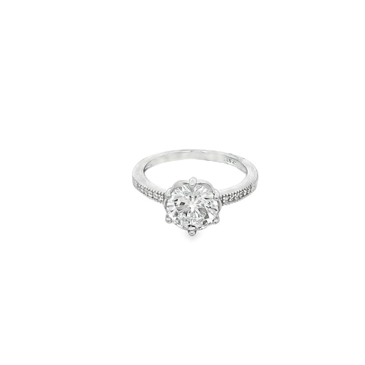 Classic Solitaire Spark Ring