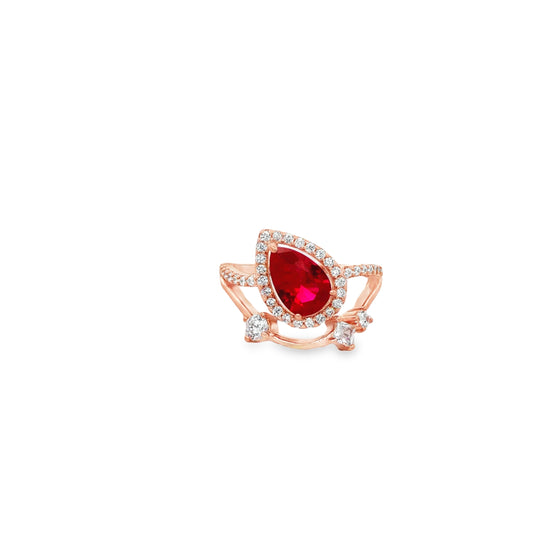 Royal Ruby Teardrop Ring