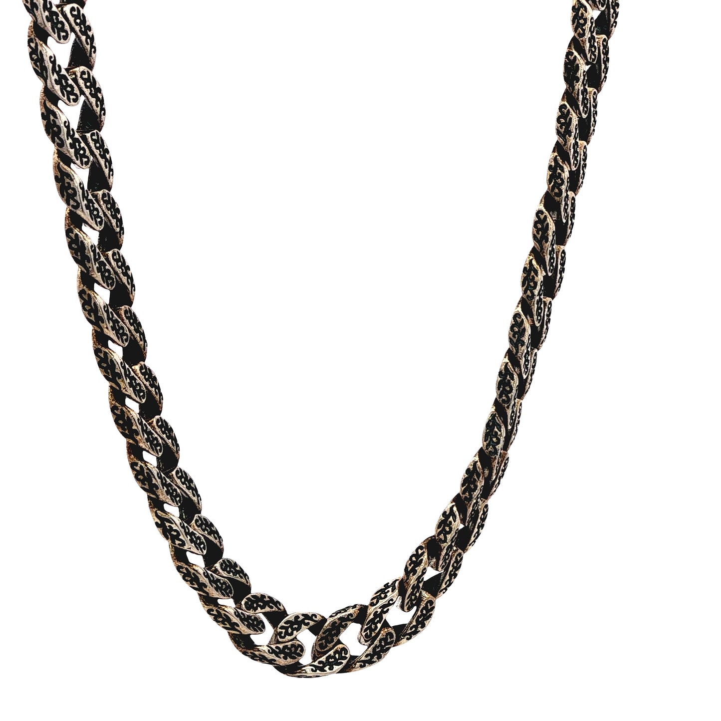 Antique Black Enamel Curb Chain
