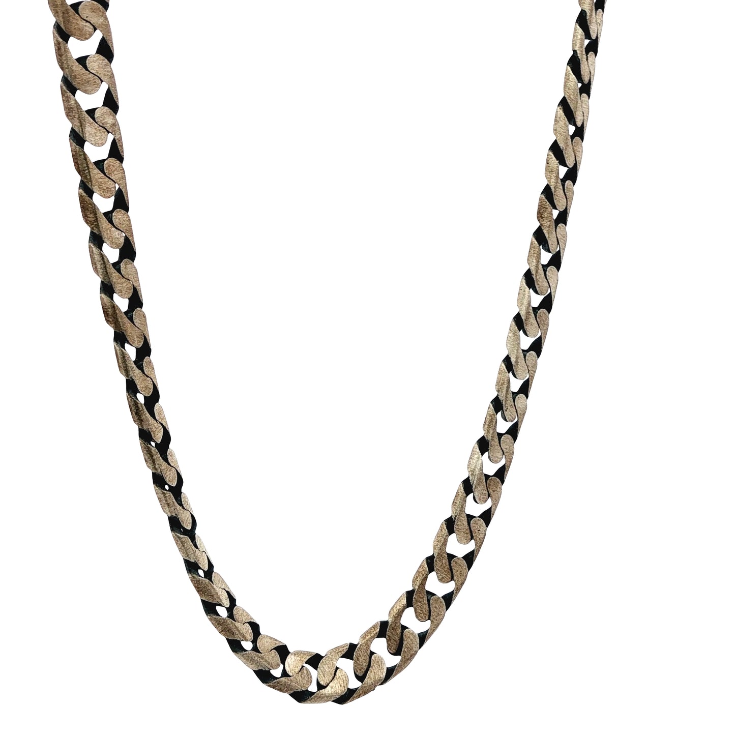 925 silver Dual-Tone Curb Chain