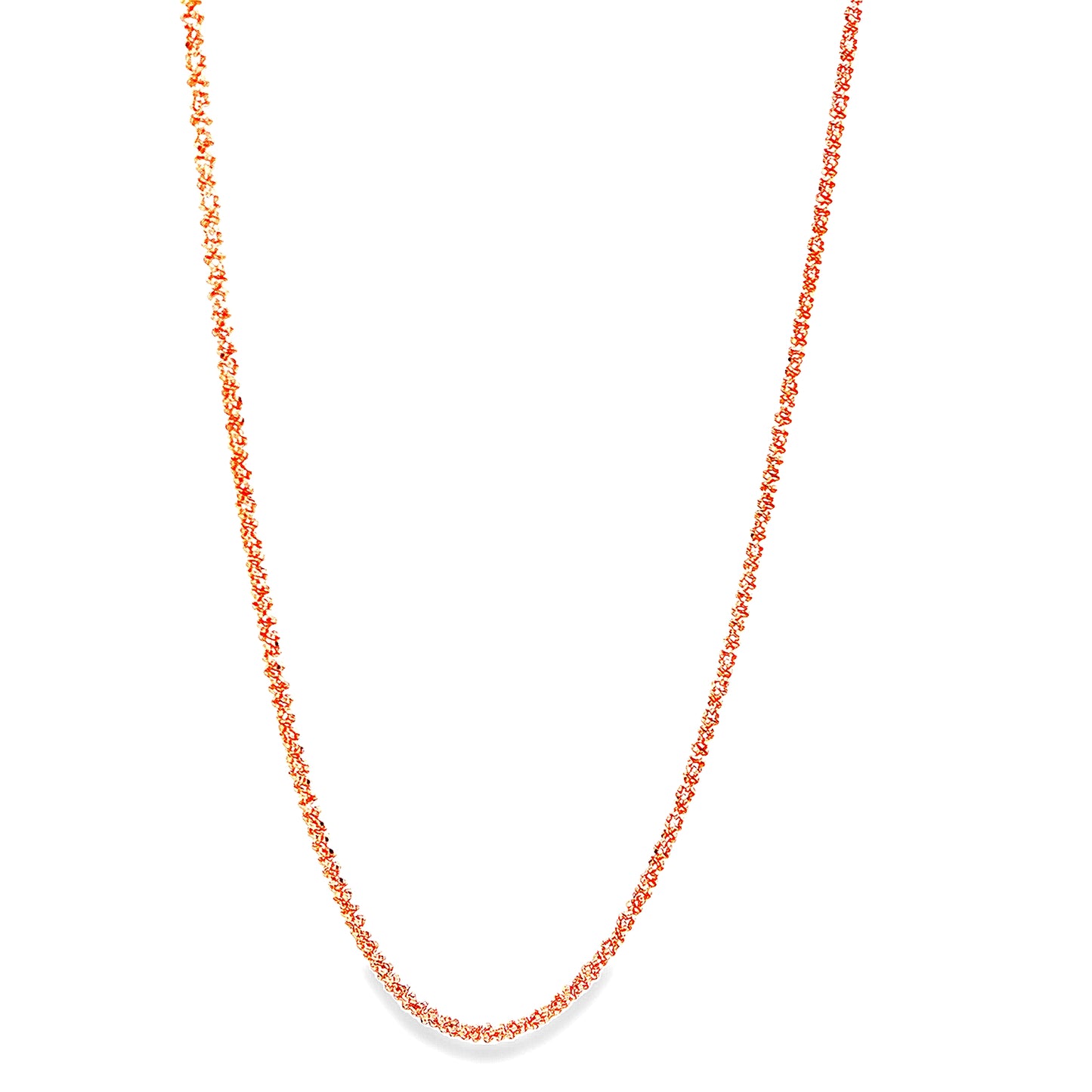 Rose Gold tone 925 silver Textured Chain